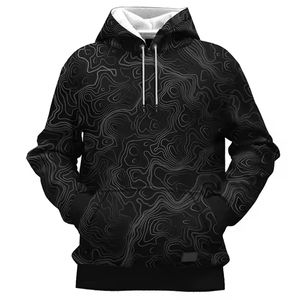 Fabricants personnalisés Vente en gros Sweats à capuche avec impression par sublimation 100% polyester Sweats à capuche d'échauffement avec impression par sublimation personnalisée pour hommes - Product Image 1