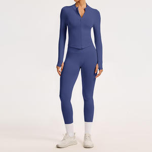 Stylish Women High Waist Thick Knitted Gym Wear Active Fitness Yoga Workout Sport Apparel for Exercise and Performance - Product Image 6