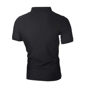 Polo d'été décontracté pour hommes 100% coton à manches courtes bloc couleur impression haute qualité soie Gym Fitness dernière conception - Product Image 6