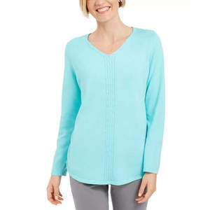 Cardigan da Donna Karen Scott in Cotone Blu con Lavorazione a Trecce, Taglia S, Traspirante e alla Moda con Decorazione a Bottoni e Logo Frontale - Product Image 1