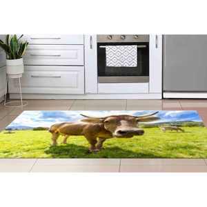 Alfombra de Chenilla con Diseño de Vaca: Alfombra Divertida con Animales de Granja, Decoración para Sala de Estar - Product Image 4