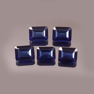 Zafiro Azul Cultivado en Laboratorio, Corte Octogonal de 2x3mm, Facetado, Calibrado, Piedra Suelta Certificada para Joyería, Venta al Por Mayor - Product Image 1