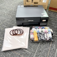 Kit complet de presse à chaud 5 en 1 avec presse à chaud 38x38cm, imprimante L8058, imprimante à sublimation 6 couleurs, encre, papier, ruban adhésif
