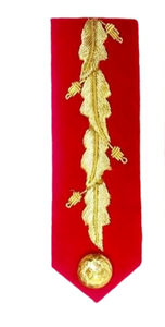 Parches bordados hechos a mano de oro y rojo de alta calidad con requisito personalizado para insignias de prendas - Product Image 6