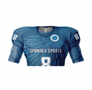 Uniforme de football américain, vêtements de sport de couleur unie pour les équipes et les joueurs, manches courtes, respirant et imprimé grande taille - Product Image 4