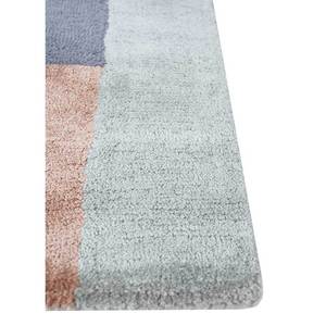 พรมขนสัตว์และวิสโคสทอมือลายเส้นสีงาช้าง รุ่นท็อป-198 ลายแบบนามธรรม สำหรับใช้ในบ้าน - Product Image 4