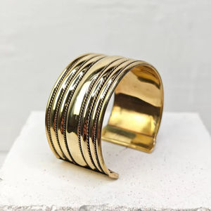 Brazalete de latón crudo de 69mm, brazalete de incrustaciones, brazalete de canal en blanco, pulsera ancha hecha a mano, latón crudo - Product Image 1