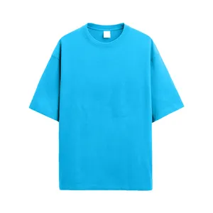 놀라운 블루 티셔츠 슬림핏 컴포트 맞춤형 로고 티셔츠 지속 가능한 친환경 공장 생산 슬림 Fi