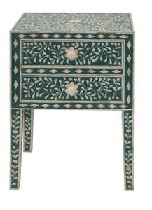 Meubles en incrustation d'os Armoire à incrustation d'os véritable de design moderne avec 7 tiroirs pour armoire à incrustation d'os de salon par gm impex - Product Image 2