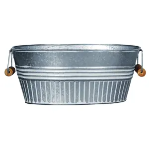 Nouveau Look Pot et jardinières de style vintage avec poignée nouveau Design Pot de plante en métal pour décoration de jardin nouveau Pot de fleur en métal - Product Image 6