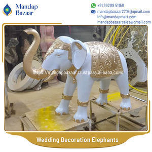 Chất Lượng Cao Cấp Sợi Voi Trang Trí Hiện Đại Thiết Kế Truyền Thống Mạnh Mẽ Đứng Cao Hùng Mạnh Cho Đám Cưới Và Mandap Sử Dụng - Product Image 6