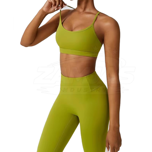 Customized Size Leggings Bra Sets for Woman Quick Dry <b>Yoga</b> Wear With <b>Jacket</b> Style Customized 3 Piece <b>Yoga</b> Set - Product Image 5