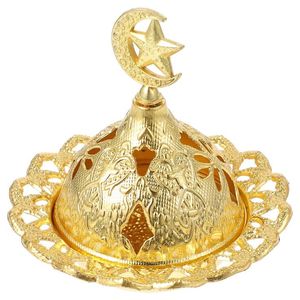 Round brass ramadan <b>tray</b> for contemporary households during ramadan festive food service and home decoration - Product Image 4