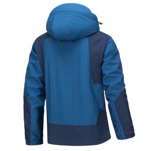 Doudoune d'automne pour hommes de marque personnalisée toile imperméable respirante séchage rapide écologique style vintage à capuche léger - Product Image 4