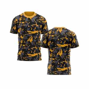 Custom Black & Red <b>Camouflage</b> Soccer Jersey - Unisex Quick-Dry Training <b>Shirt</b> with Geometric Print - Customizable - Product Image 4