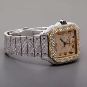 New Design Luxury Bling Full Vvs Moissanite Diamond Stainless Steel <b>Mechanical</b> Automatic Movement <b>Watches</b> <b>for</b> <b>Men</b> Women - Product Image 5