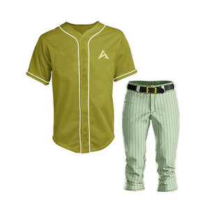 Conjunto de Uniforme de Béisbol Personalizado Unisex Gris de Manga Corta con Botones al Frente, Pantalones con Rayas Rojas y Logotipo, Transpirable y Deportivo - Product Image 4