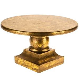 Solid Aluminium Raw Cast Shiny Gold Plated Golden Unique Stylish Tabletop <b>Large</b> Modern Antique Designing Style Cake Stand - Product Image 1