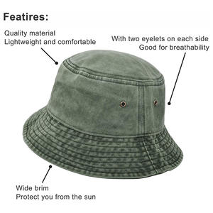Chapeaux seau personnalisés avec broderie par impression de logo pour l'été, la mode extérieure, décontracté, protection solaire, approvisionnement d'usine OEM ODM - Product Image 3