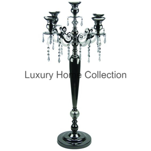 Candelero decorativo de Metal de Color brillante Negro y soporte diseñador elegante mesa de boda centro de mesa suministros hechos a mano - Product Image 2