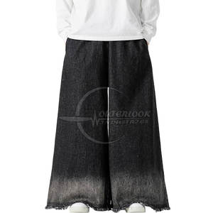2025 New Fashion Custom Logo <b>Men's</b> <b>Flared</b> <b>Jeans</b> Pant High Quality Lightweight Straight Pattern Wide Leg Best Casual Style - Product Image 4