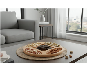 Meilleur plateau en bois à sections pour articles de sport, présentoir décoratif, service de collations et séchage de bonbons - Product Image 1