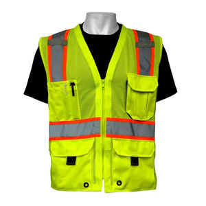 Visibility breathable safety <b>vest</b> Wholesale price 100% Polyester Reflective Security Safety reflector <b>Vest</b> custom High - Product Image 3