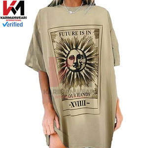 เสื้อยืดคอกลมโอเวอร์ไซส์สำหรับผู้หญิงเสื้อยืดลายกราฟิกสไตล์บอยเฟรนด์ลำลองทรงหลวมฤดูร้อน - Product Image 2