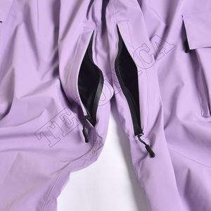 Pantalon cargo d'hiver imperméable pour homme, taille XXL, couleur violette, avec cordon de serrage à la taille et plusieurs poches zippées - Product Image 6