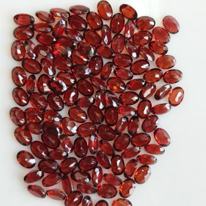 พลอยโกเมนสีแดงธรรมชาติ 5x3.5 มม. ทรงรี คุณภาพดีที่สุด สำหรับทำเครื่องประดับ - Product Image 5