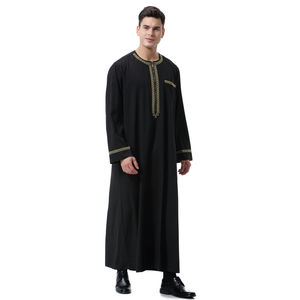 Vêtements traditionnels musulmans Thobe islamique qualité Abaya Dubai Robe Thobe islamique homme robes Arabie Saoudite marocaine Thobes - Product Image 3