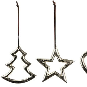 Ornements de Noël suspendus Best-seller Décoration de Noël suspendue en forme d'étoile d'arbre au design fait à la main - Product Image 1