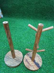 Soporte para Tazas de Café de Bambú de Lujo, Ecológico y Duradero, Organizador de Tazas en Forma de Árbol, Multifuncional para Mesa de Comedor - Product Image 4