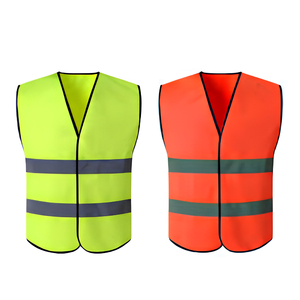 Chaleco Reflectante de Alta Visibilidad para Seguridad en la Construcción y Tráfico, en Naranja, Amarillo, Verde Lima, Rosa, Azul y Negro, con Bolsillos de Malla y Cremallera - Product Image 3