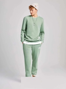 Soft Touch 100% algodón personalizado sudaderas hombres Unisex holgado pantalones de chándal con capucha conjunto de gran tamaño apilado chándal personalizable - Product Image 5