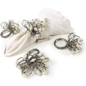 High Quality Durable Eco-Friendly Luxury Design Export Napkin Rings Pearl Glass Beads for Home Hotel <b>Dinner</b> Table Decoration - Product Image 4