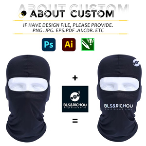 Cagoule multi-pièces personnalisée avec logo personnalisé Masques de ski camouflage en tricot de couleur unie cagoule pour le cyclisme - Product Image 4