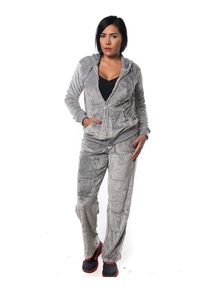 Conjunto de Chándal de Otoño de Terciopelo de Lujo para Mujer, Chaqueta Corta Informal a Rayas de Último Diseño, Pantalones de Cintura Alta con Múltiples Bolsillos - Product Image 2