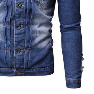 Chaqueta vaquera para hombre de MOQ bajo, chaqueta vaquera más vendida, ropa de moda para hombre, chaqueta vaquera de algodón para hombre - Product Image 6