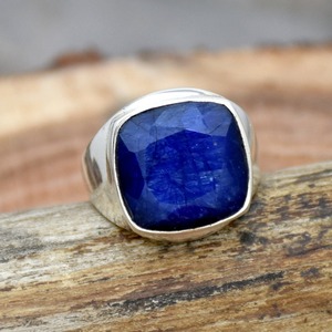 Meilleur bijoux classique solide 925 bijoux en argent Sterling naturel bleu feu Labradorite pierre précieuse bague faite à la main 925 bijoux de timbre - Product Image 3