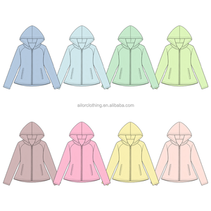 Veste à capuche entièrement zippée pour filles, vêtement d'extérieur décontracté à manches longues pour les jeux en plein air, les voyages et les activités scolaires - Product Image 3