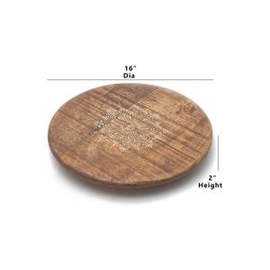 Pequeño Plato de Madera para Servir Postres y Espresso |   Vajilla Ecológica para Hoteles y Cafeterías |   Bandeja de Servicio para Té de la Tarde - Product Image 6