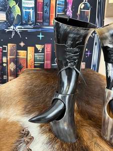 BUENAS TAZAS DE HORNO FÁBRICA DE LA INDIA PRODUCTOS ARTESANALES Taza para beber con cuerno Nuevo diseño Natural Original Viking Drinking - Product Image 6