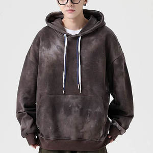 Vente en gros de sweat à capuche pour homme surdimensionné en coton vintage lavé à l'acide avec logo personnalisé écologique - Product Image 6