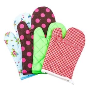 Guantes ecológicos de 100% algodón con estampado de logotipo personalizado, manoplas para horno de chef, guantes de cocina para barbacoa reutilizables con función resistente al calor - Product Image 1