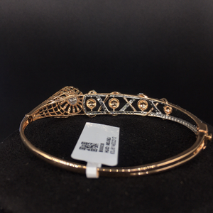 Modern Sophisticated Women's Elegant Golden Radiance <b>Bracelet</b> Luxurious Diamond Bangles with Intricate Design Sparkling Diamonds - Product Image 5