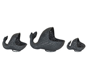 Caja de juguetes de ratán superventas para niños hecha a mano de alta calidad cestas de almacenamiento de ballena de ratán Natural Color azul hecho en Vietnam - Product Image 1