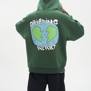 2025 venta al por mayor Plain Mens Streetwear Basics, algodón mezclado 2025 logotipo personalizado de peso pesado de algodón Drop Shoulder Hoodies para Unisex - Product Image 5