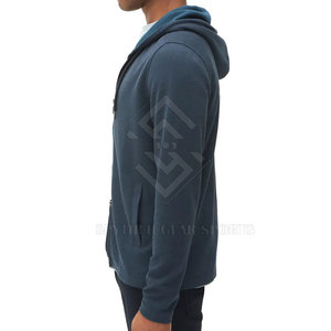 Meilleur prix pour les sweats à capuche décontractés d'hiver pour hommes, fermeture éclair, tissu polaire de haute qualité en stock - Product Image 4