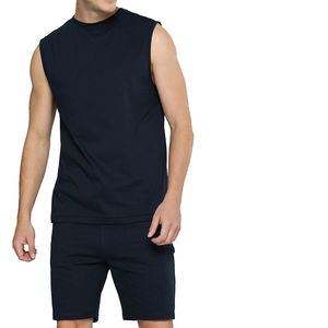 Alta calidad 2025 nueva moda ropa deportiva para hombres conjunto sublimado correr camiseta sin mangas y pantalones cortos para gimnasio Fitness para ropa de verano - Product Image 1